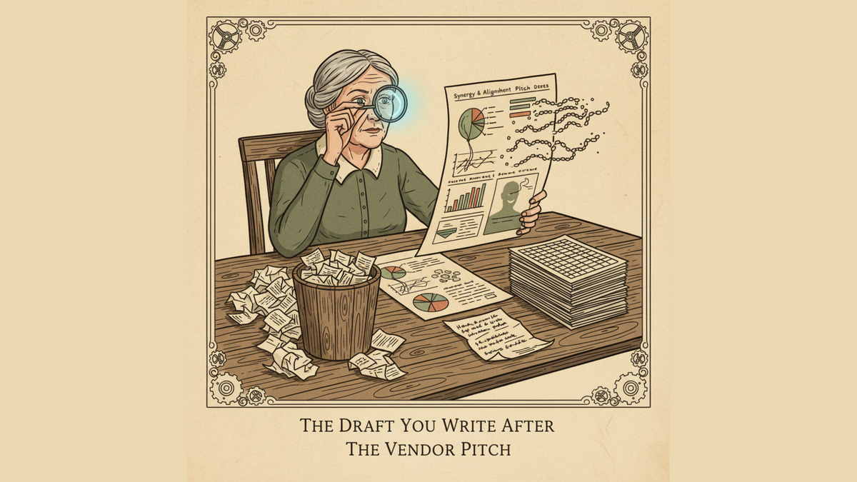 The Draft You Write After The Vendor Pitch